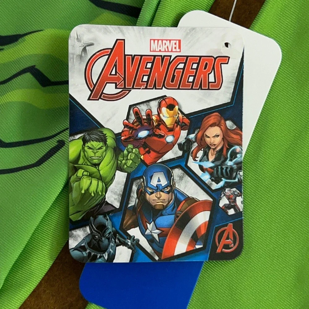 Marvel Boys 2T Green Hulk Avengers UPF 50+ Rash Guard Swim Shirt NWT